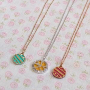 LOT of 3 Les Georgettes Circle Interchangeable Necklaces Silver, Gold